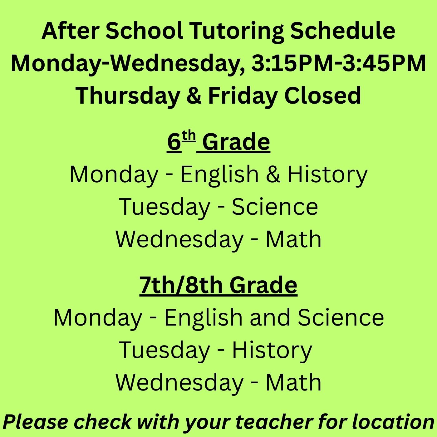 After School Tutoring